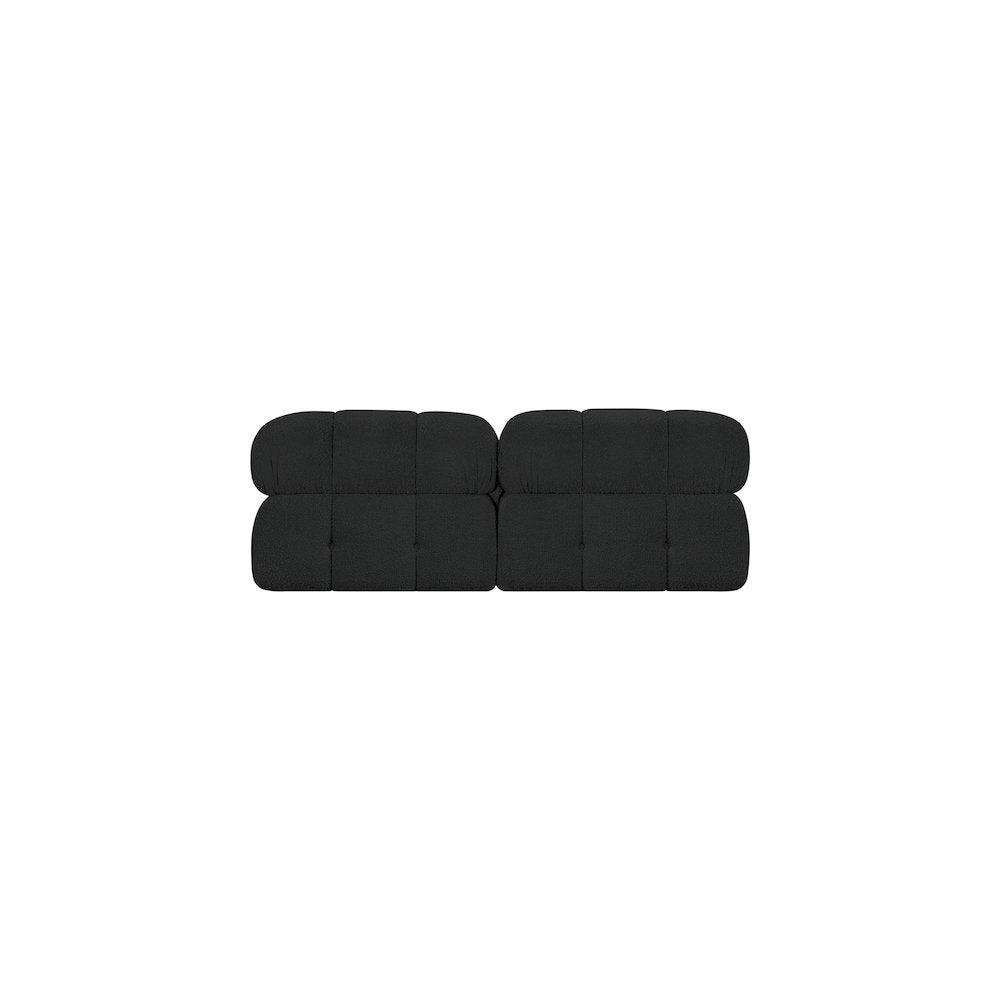 Ames Black Boucle Fabric Modular Sofa