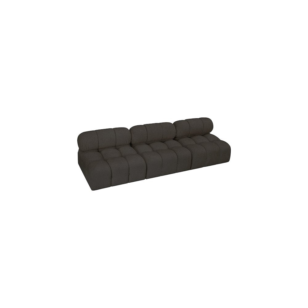 Ames Brown Boucle Fabric Modular Sofa