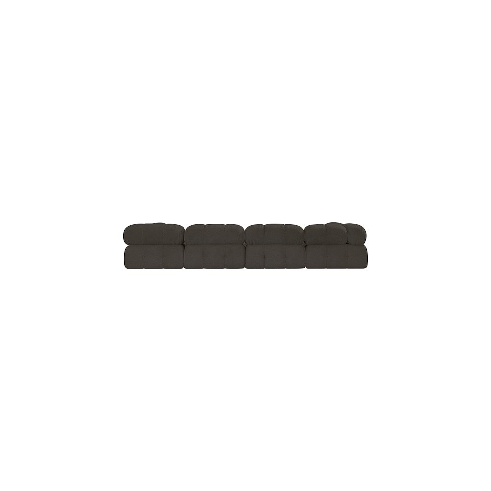Ames Brown Boucle Fabric Modular Sofa