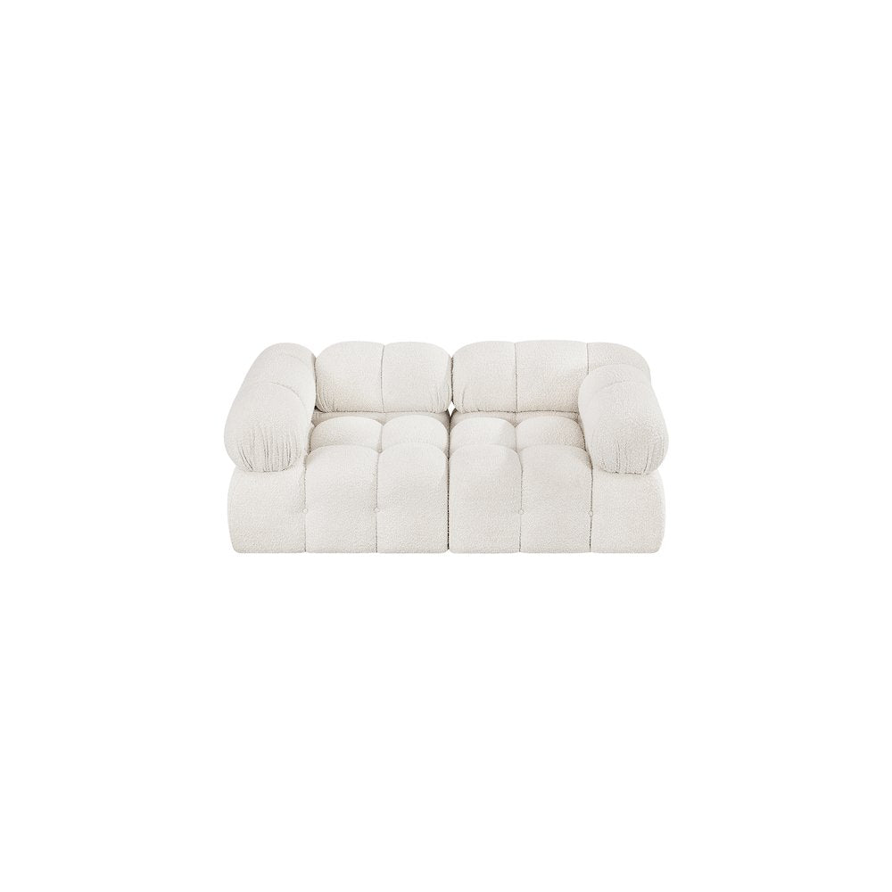 Ames Cream Boucle Fabric Modular Sofa