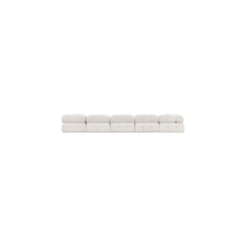 Ames Cream Boucle Fabric Modular Sectional