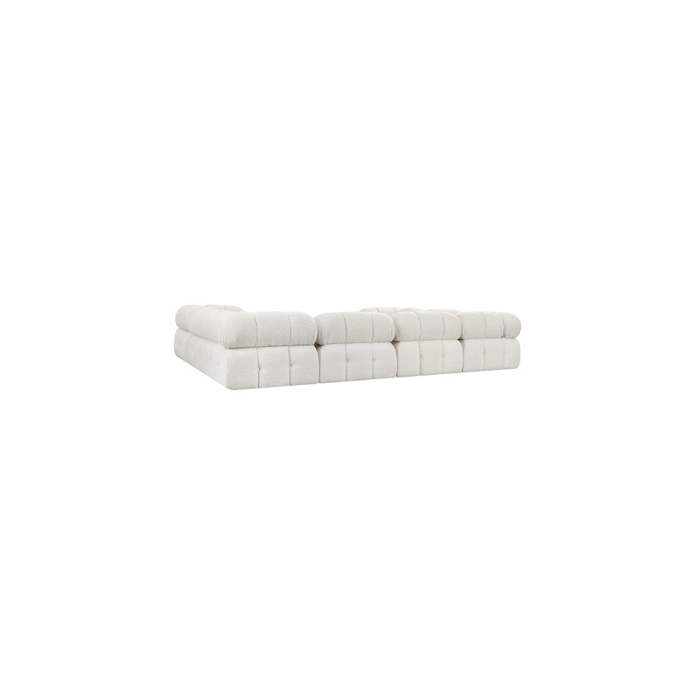 Ames Cream Boucle Fabric Modular Sectional