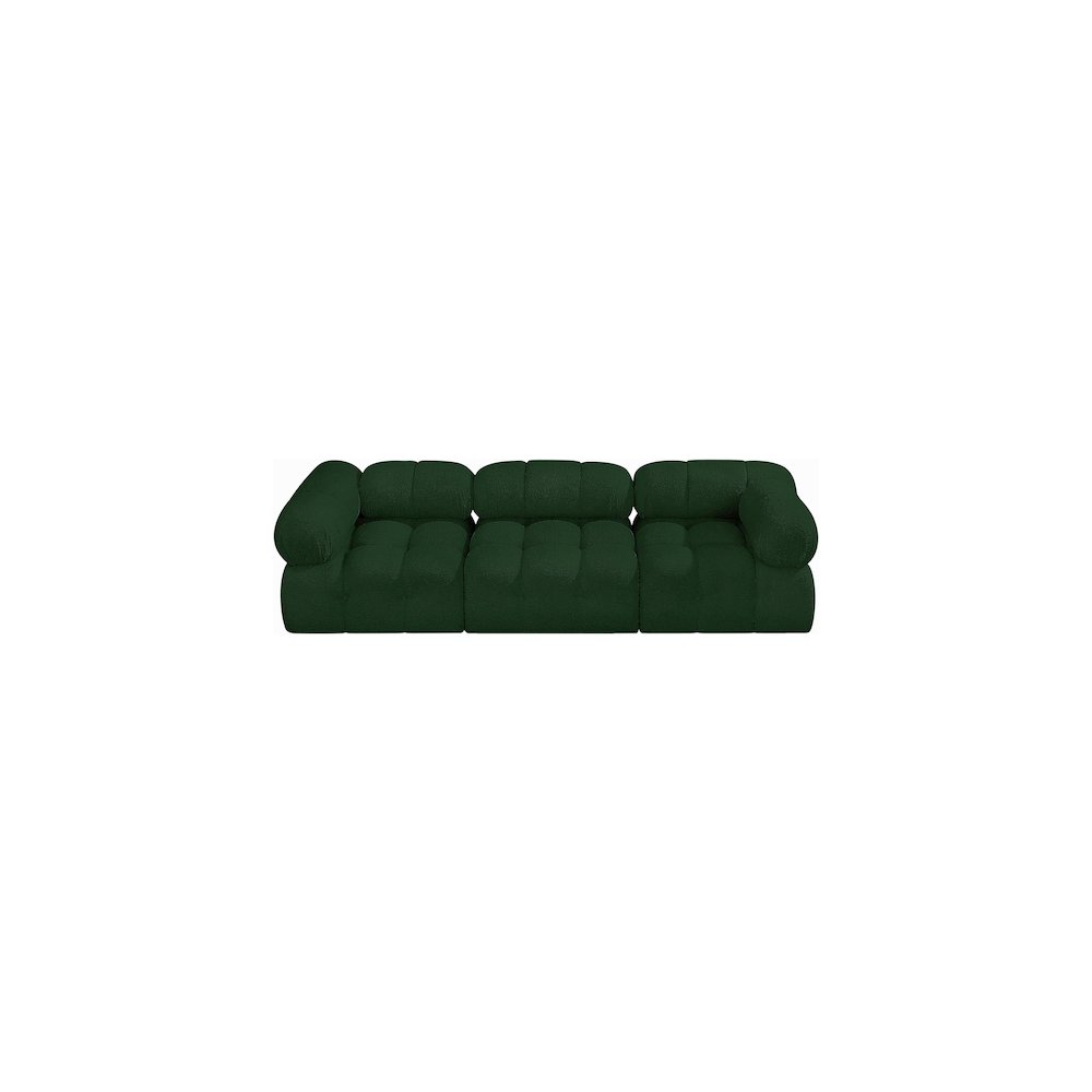 Ames Green Boucle Fabric Modular Sofa