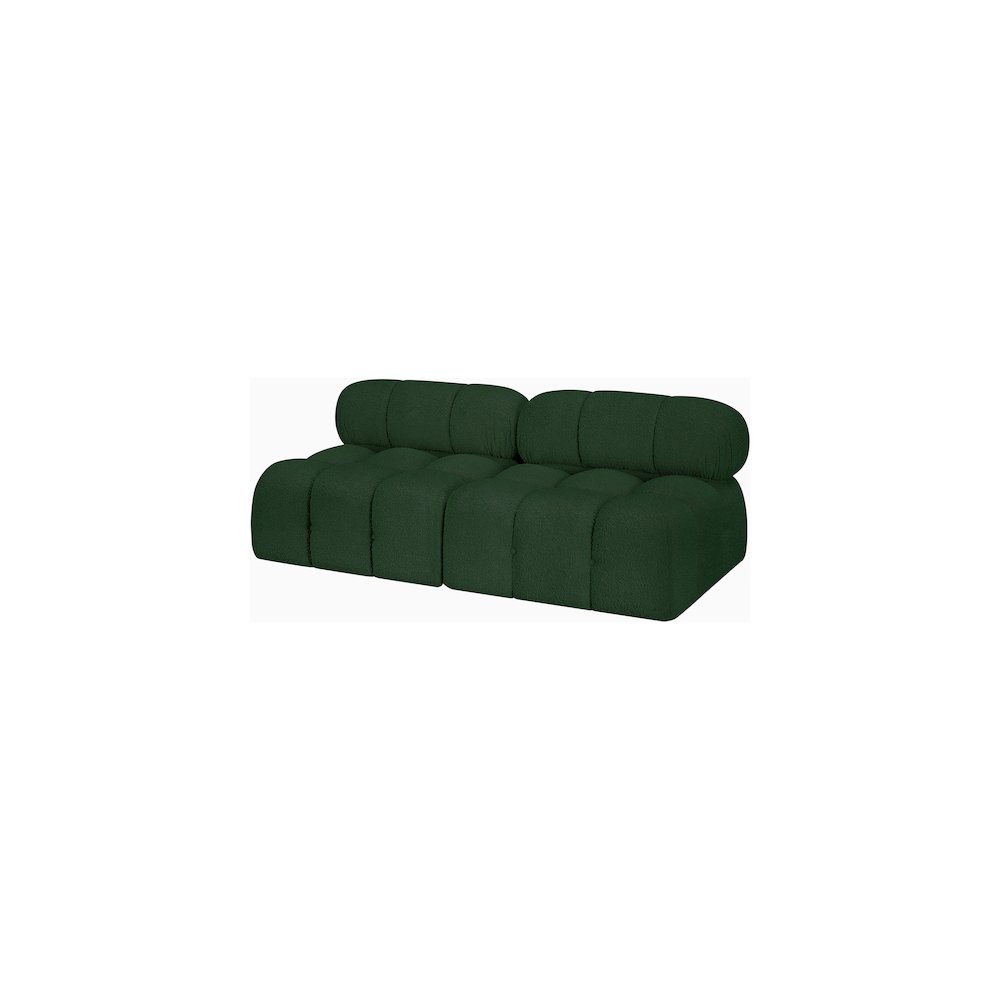 Ames Green Boucle Fabric Modular Sofa