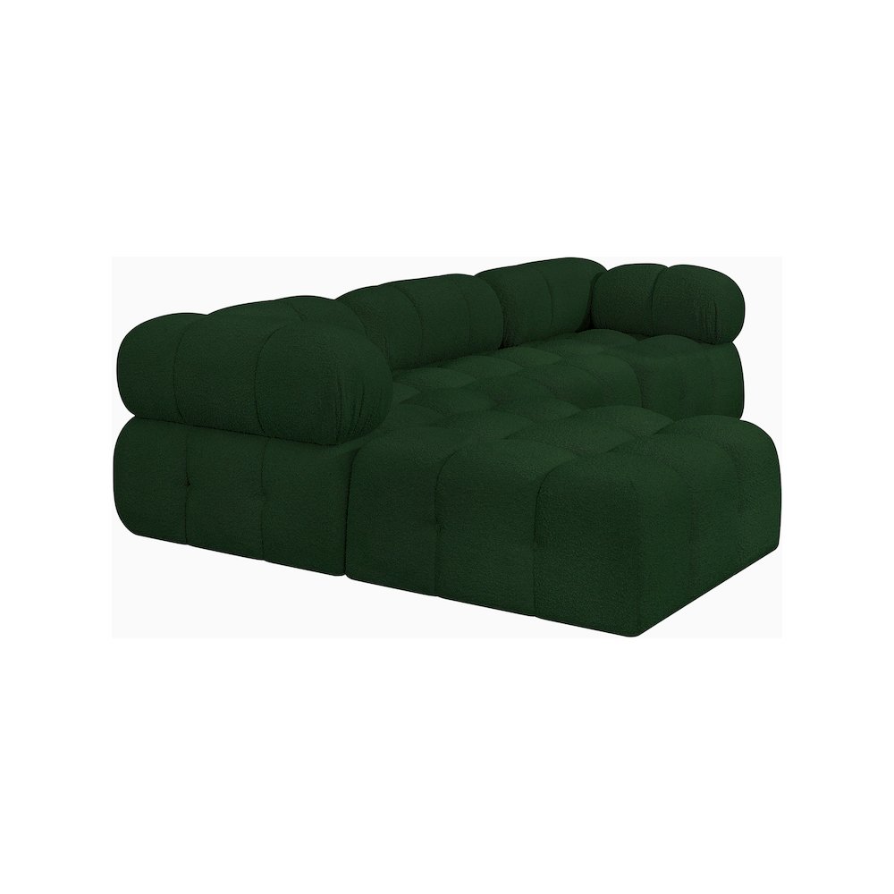 Ames Green Boucle Fabric Modular Sectional