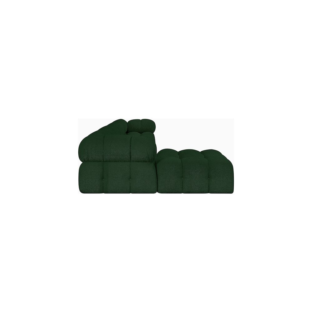 Ames Green Boucle Fabric Modular Sectional