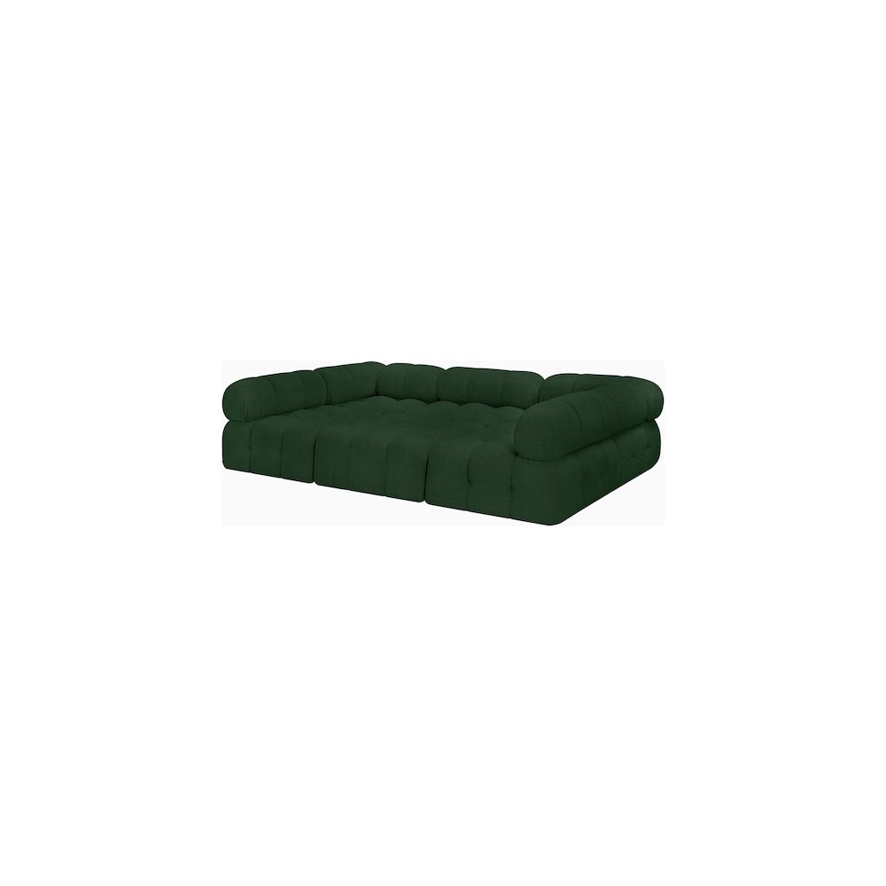 Ames Green Boucle Fabric Modular Sectional