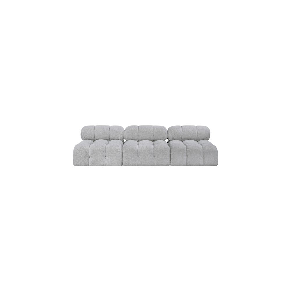 Ames Grey Boucle Fabric Modular Sofa