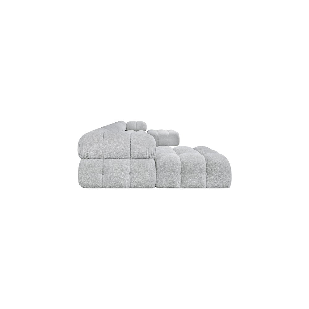 Ames Grey Boucle Fabric Modular Sectional
