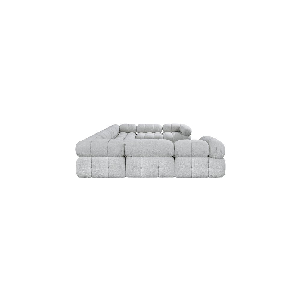 Ames Grey Boucle Fabric Modular Sectional