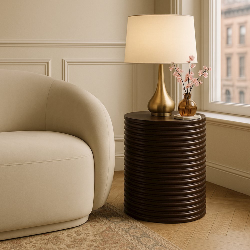 Nobi Brown Concrete Indoor/Outdoor End Table