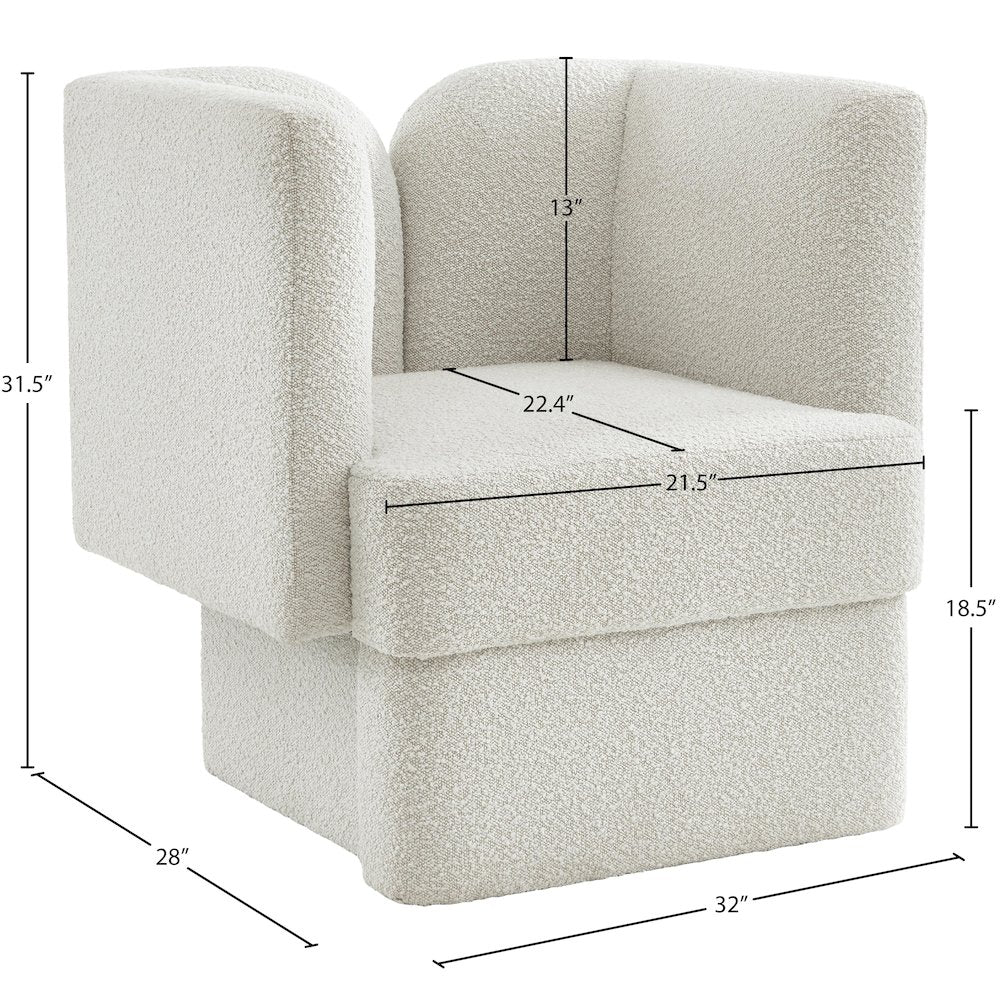 Marcel Cream Boucle Fabric Chair