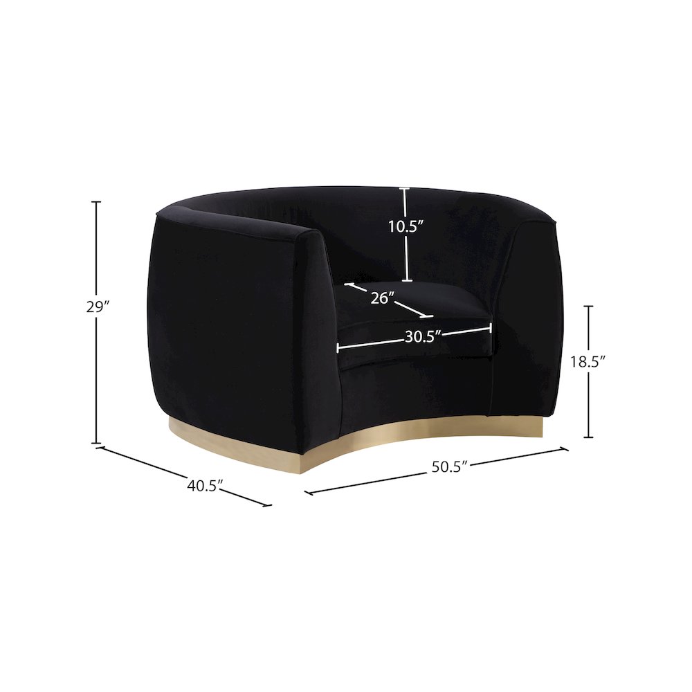 Julian Black Velvet Chair