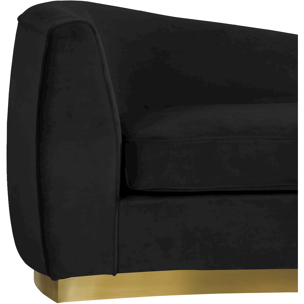 Julian Black Velvet Chaise