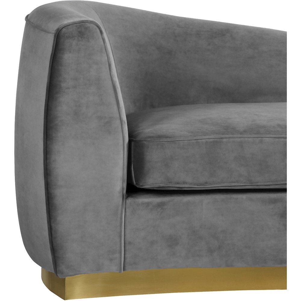 Julian Grey Velvet Chaise