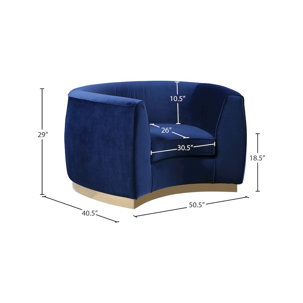 Julian Navy Velvet Chair