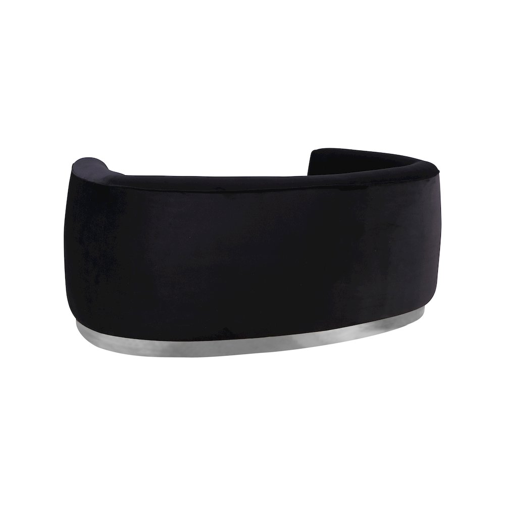 Julian Black Velvet Loveseat