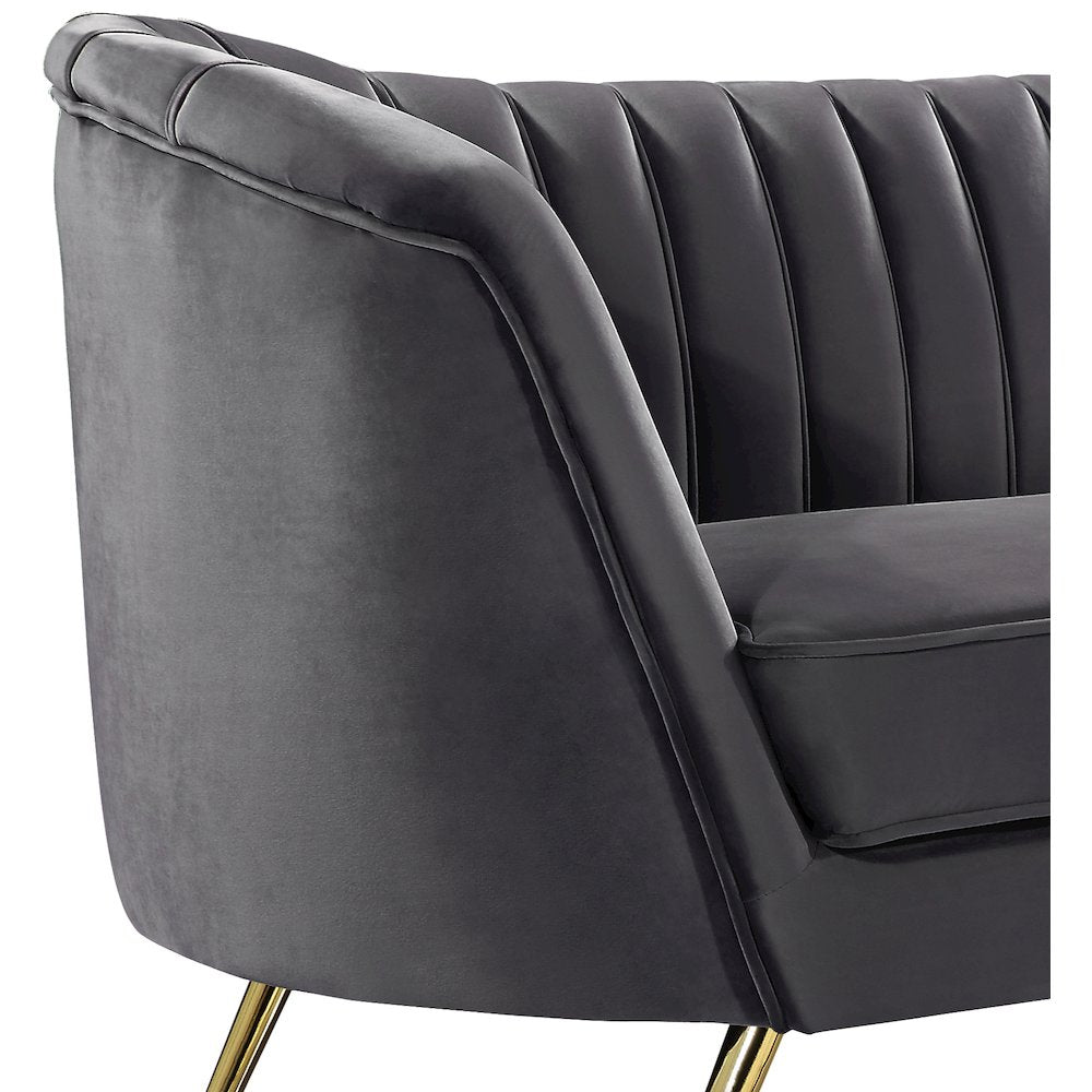 Margo Grey Velvet Chair