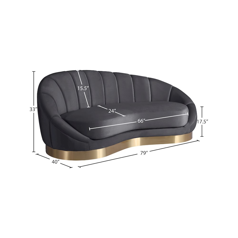 Shelly Grey Velvet Chaise