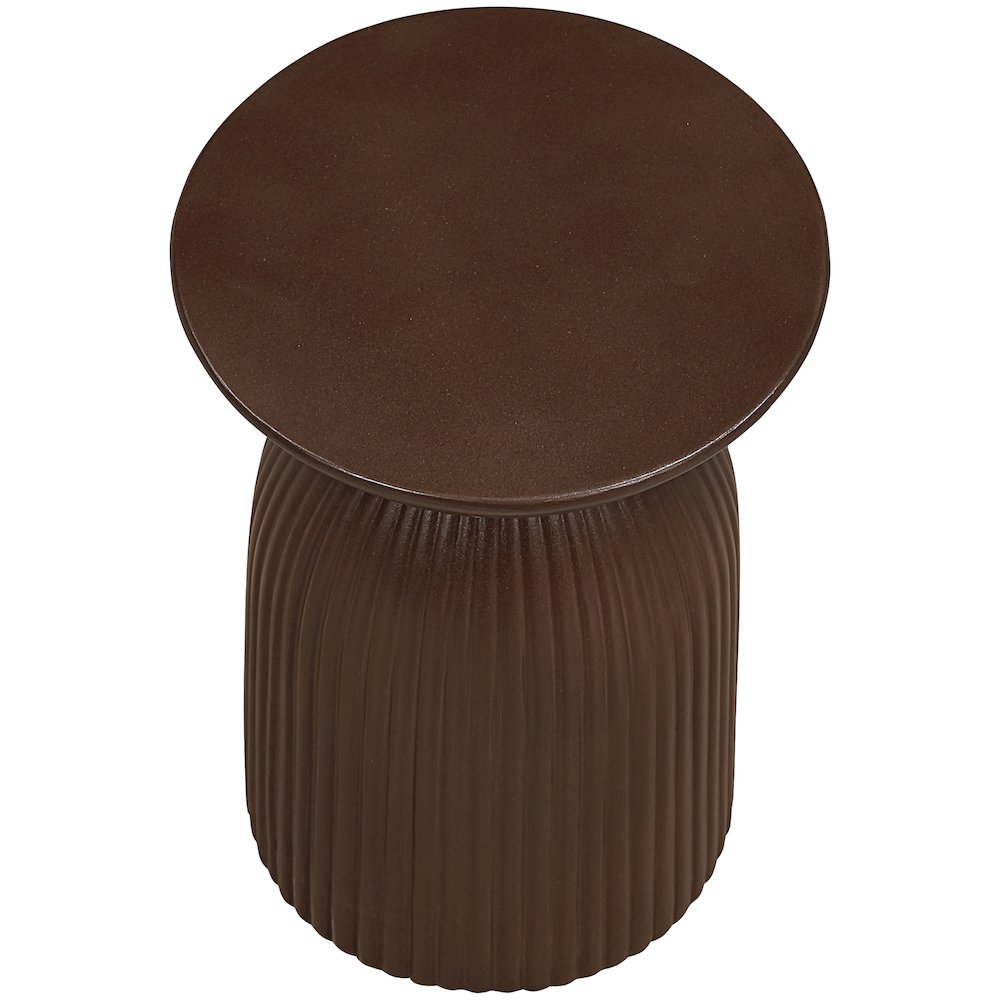 Opani Brown Concrete Indoor/Outdoor End Table