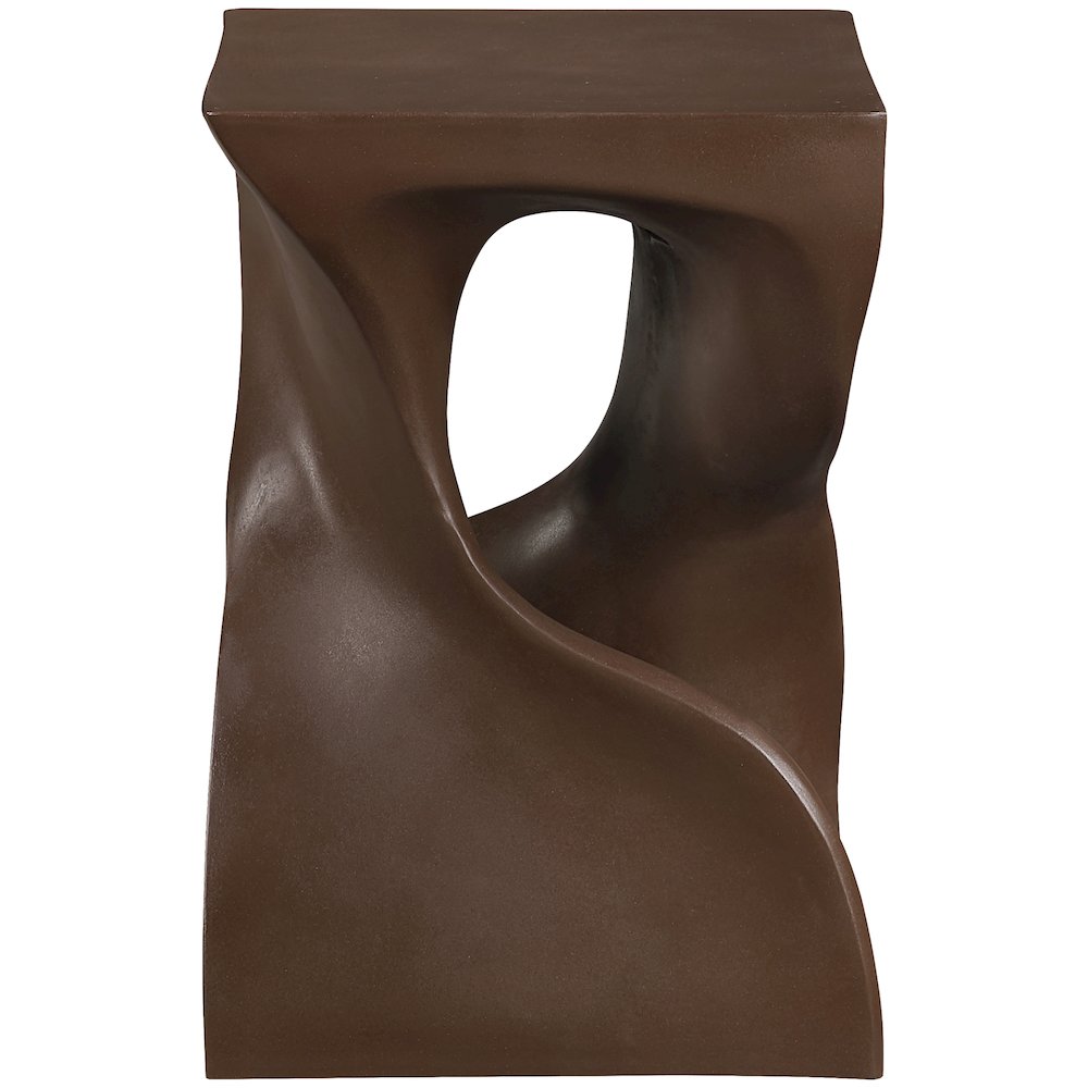 Jula Brown Concrete Indoor/Outdoor End Table