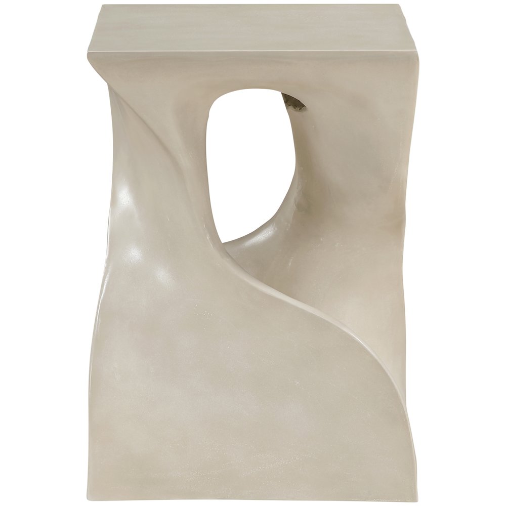 Jula Beige Concrete Indoor/Outdoor End Table