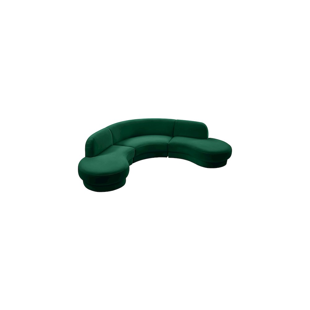 Rosa Green Velvet 3pc. Sectional