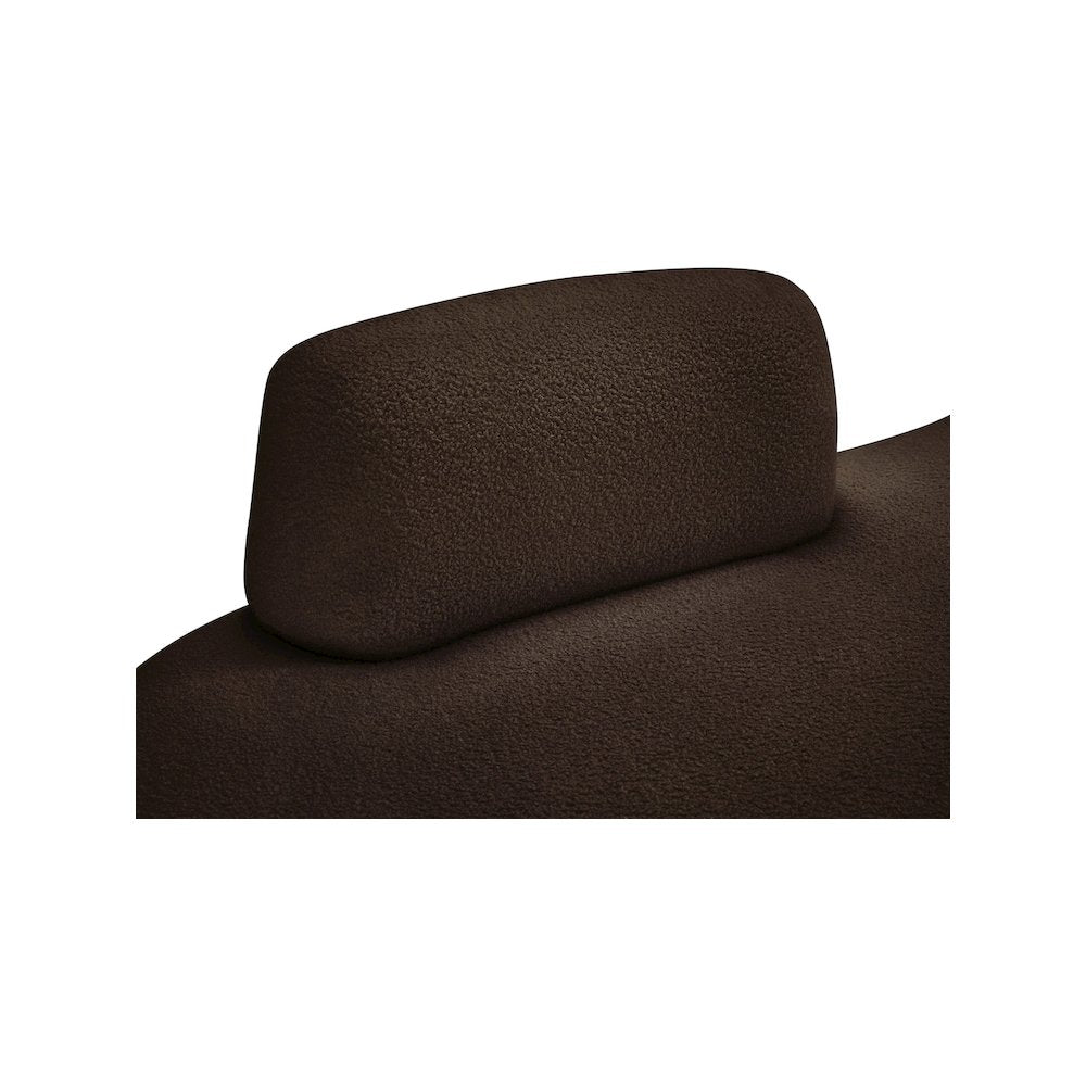 Argyle Brown Teddy Fabric Chaise/Loveseat