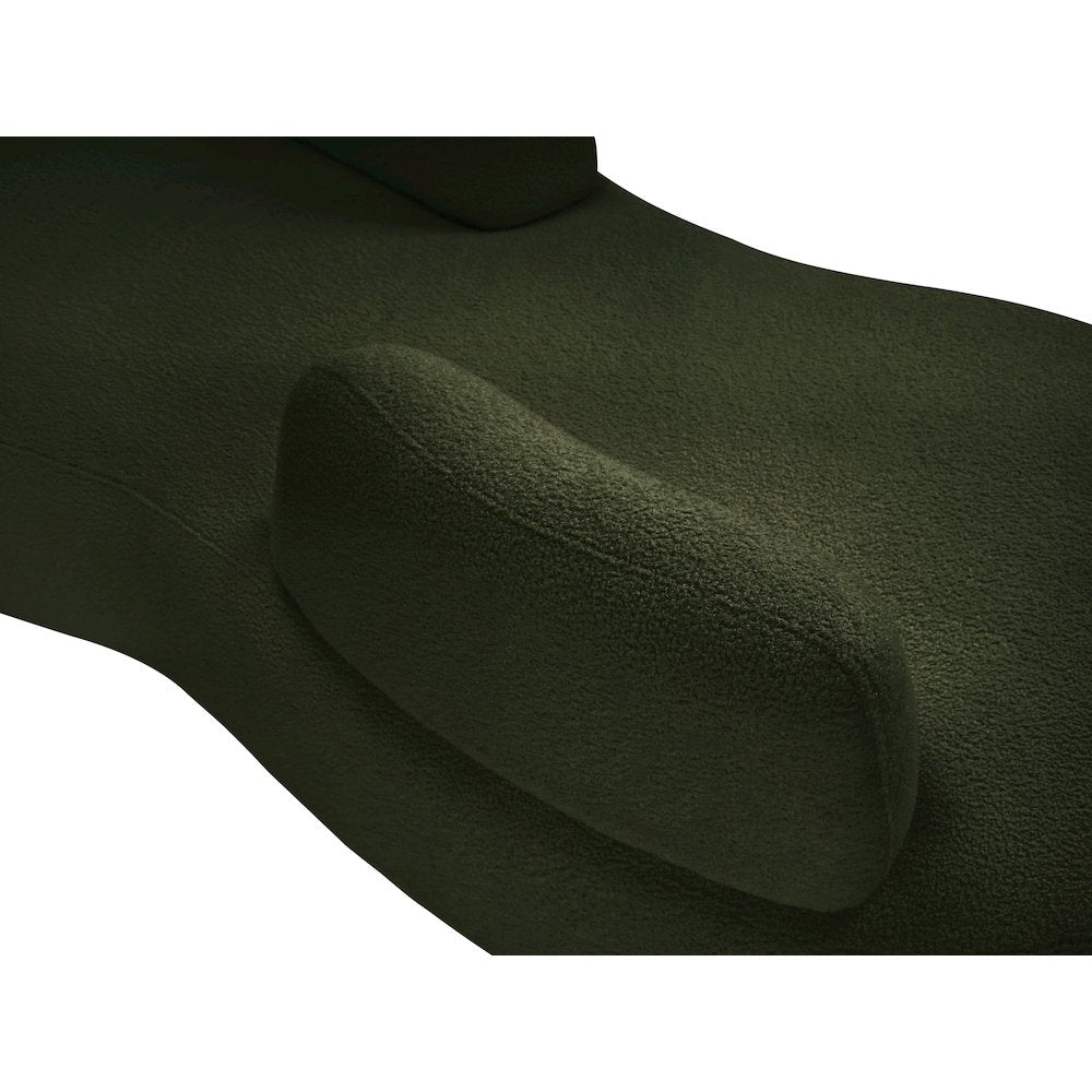 Argyle Green Teddy Fabric Chaise/Loveseat