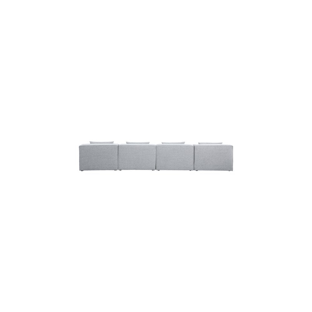 Cube Grey Durable Linen Textured Modular Sofa