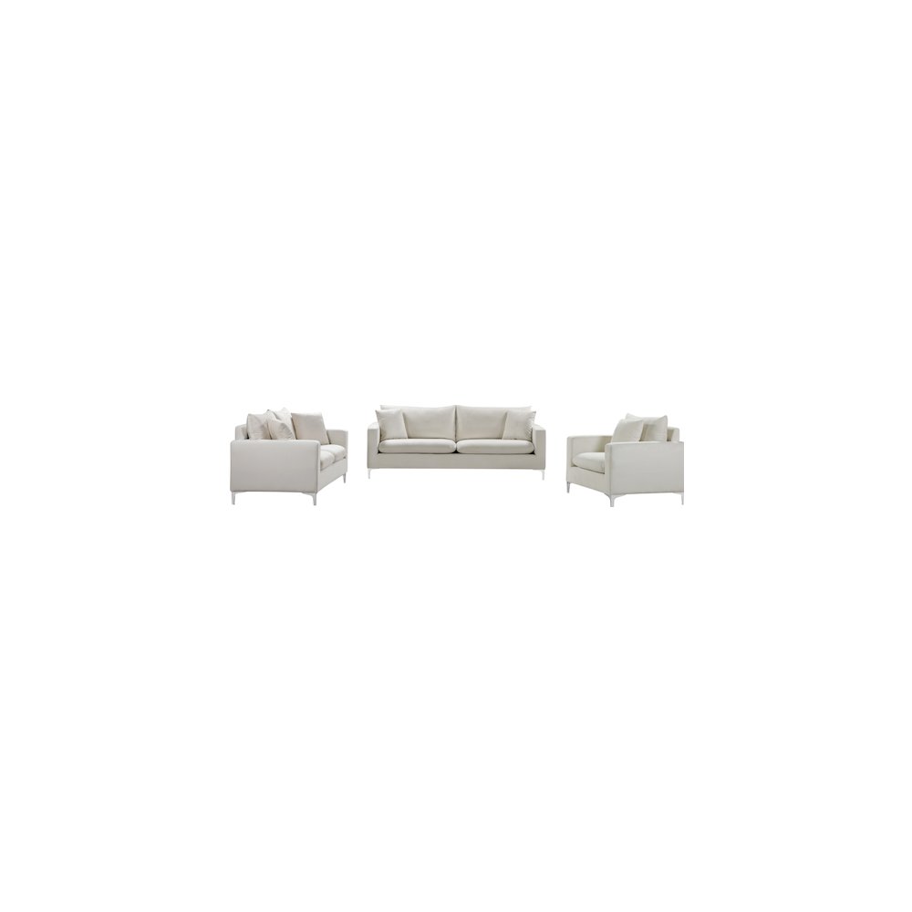 Naomi Cream Velvet Sofa