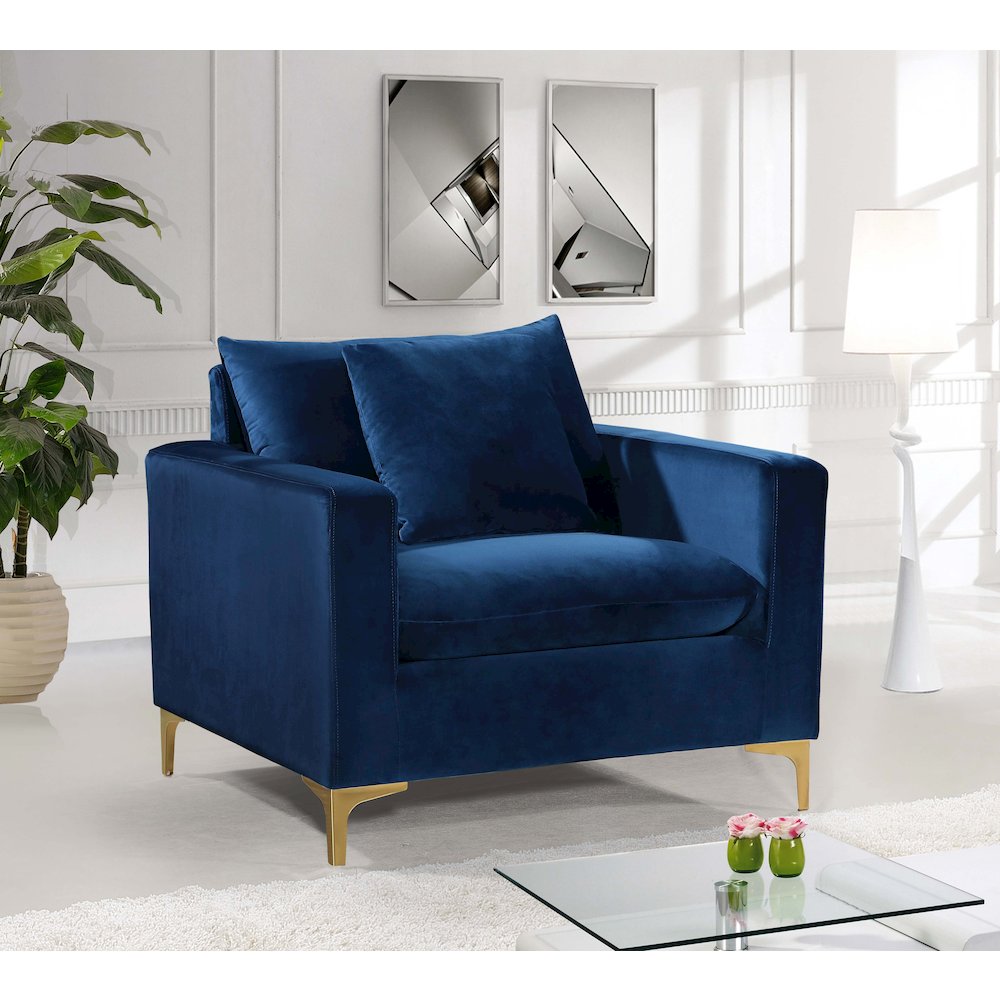 Naomi Navy Velvet Chair