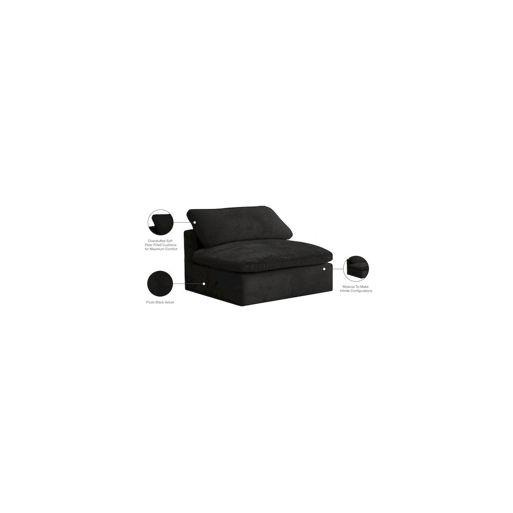 Cozy Black Velvet Chair