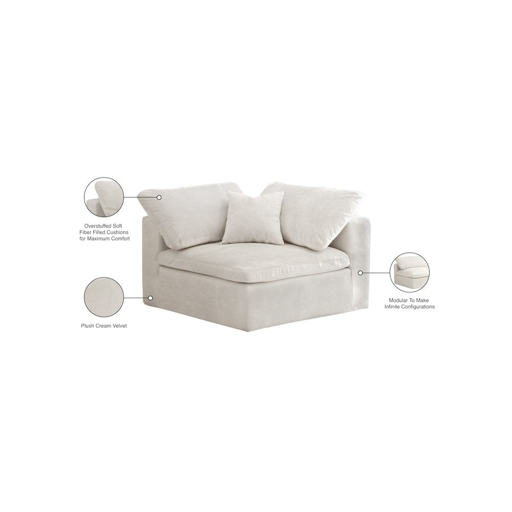 Cozy Cream Velvet Chair