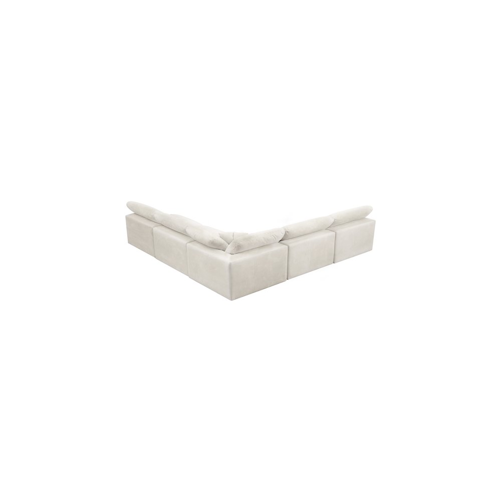 Cozy Cream Velvet Comfort Modular Sectional