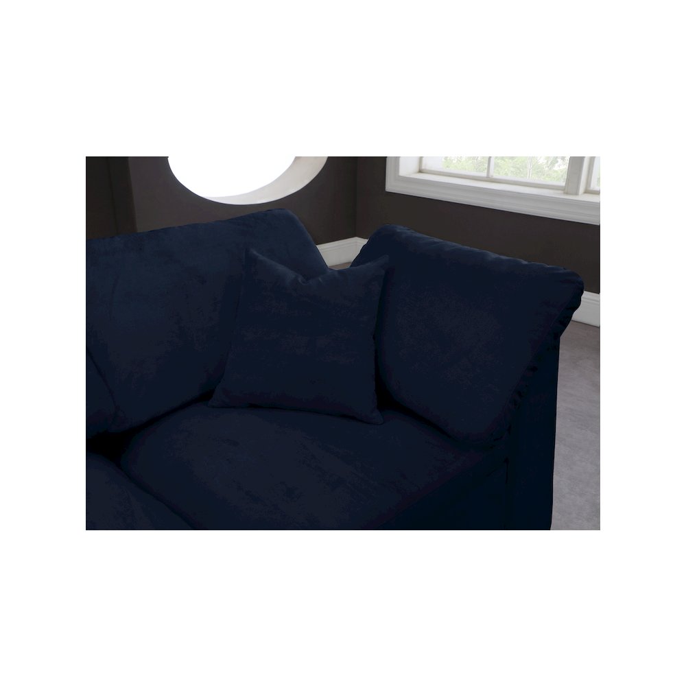 Cozy Navy Velvet Comfort Modular Sectional