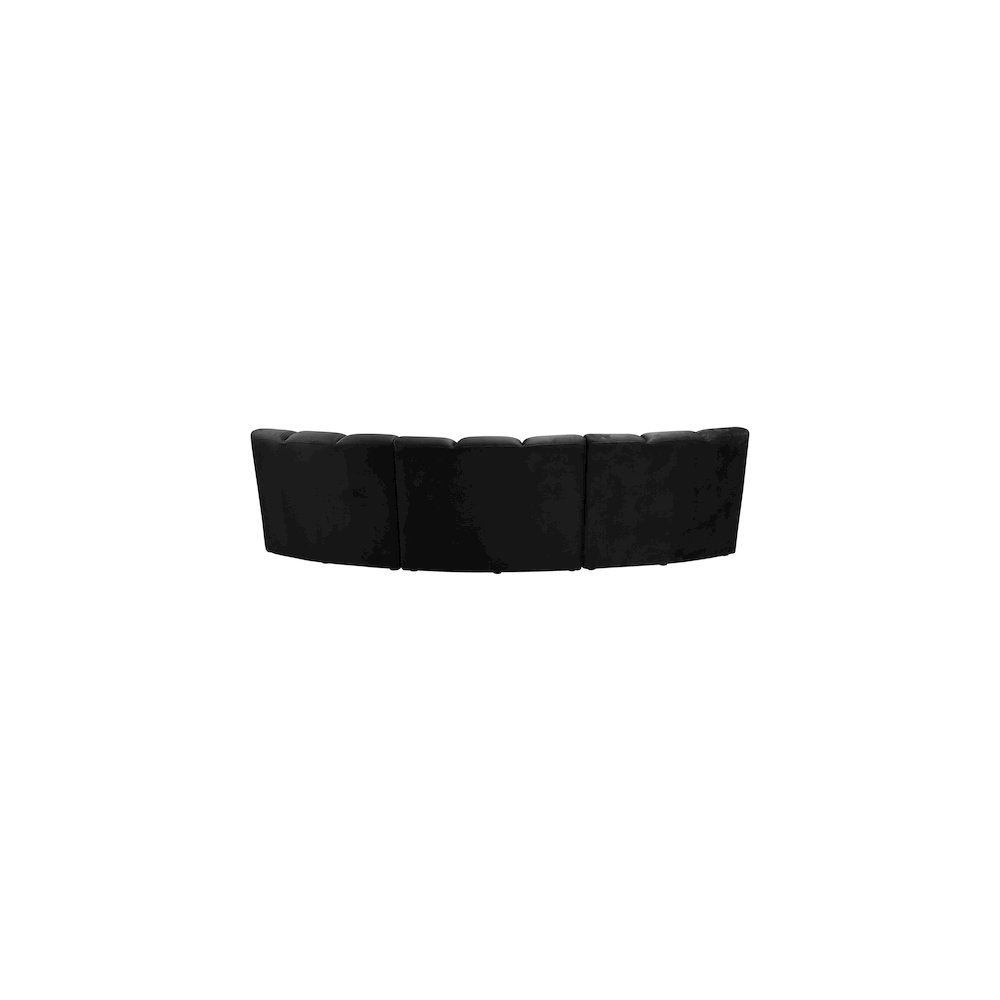 Infinity Black Velvet 3pc. Modular Sectional