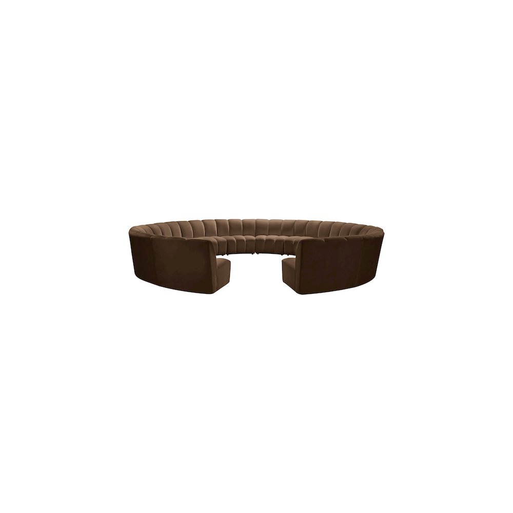 Infinity Brown Velvet 12pc. Modular Sectional