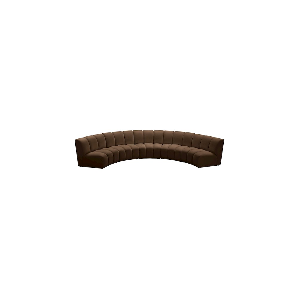Infinity Brown Velvet 5pc. Modular Sectional