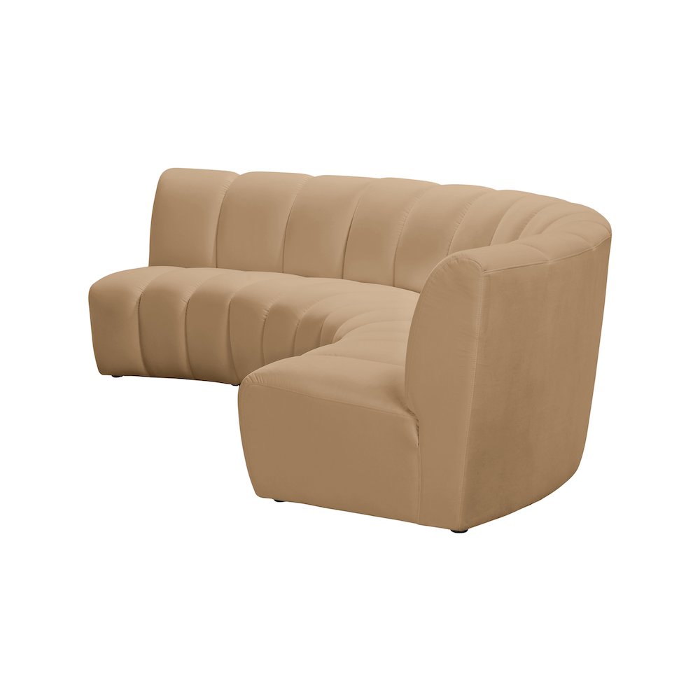Infinity Camel Velvet 3pc. Modular Sectional