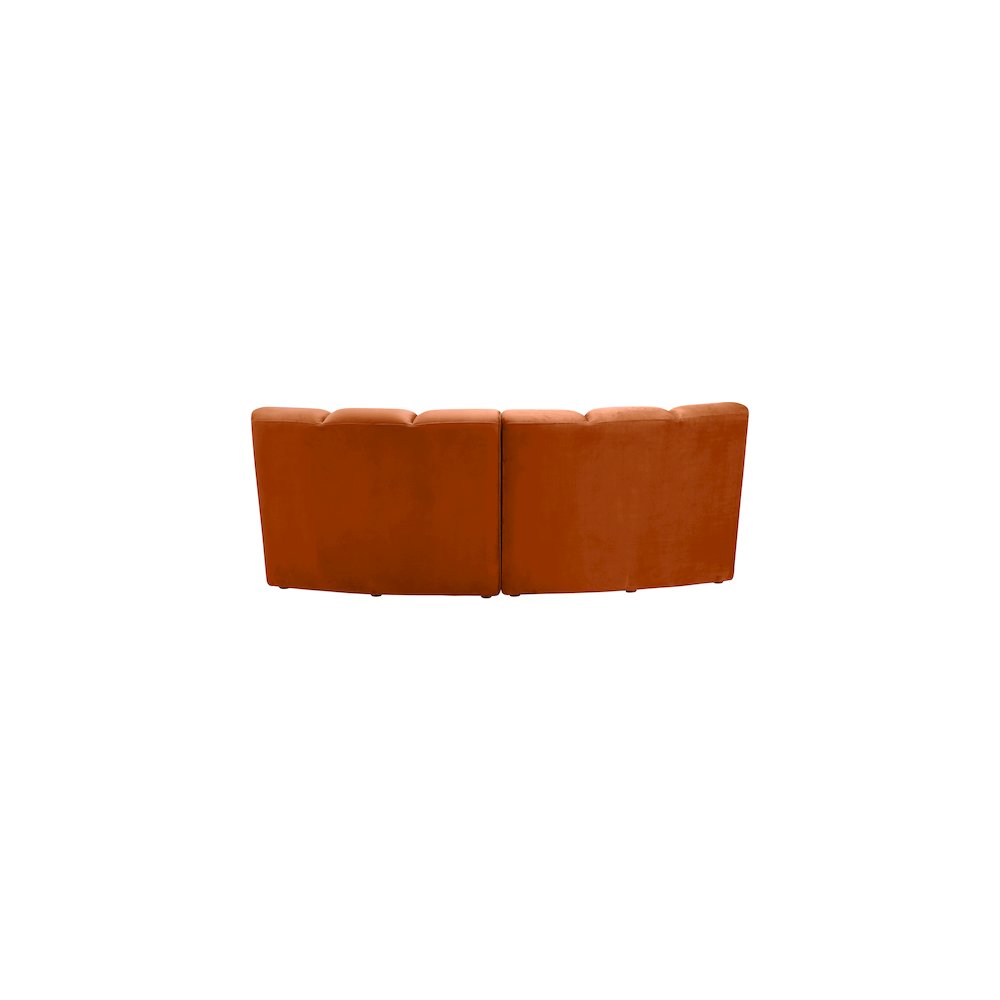 Infinity Cognac Velvet 2pc. Modular Sectional
