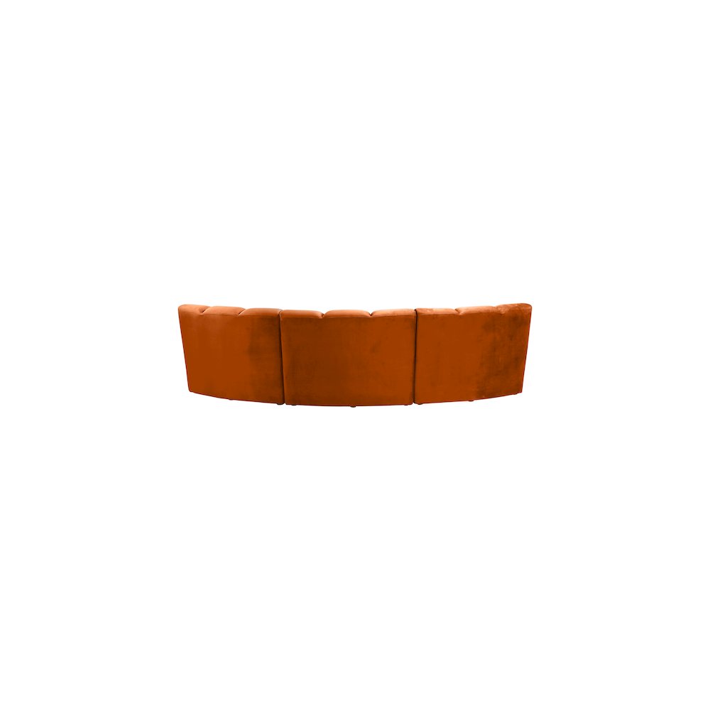 Infinity Cognac Velvet 3pc. Modular Sectional