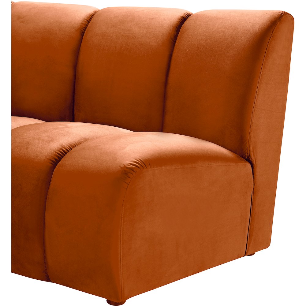 Infinity Cognac Velvet 5pc. Modular Sectional