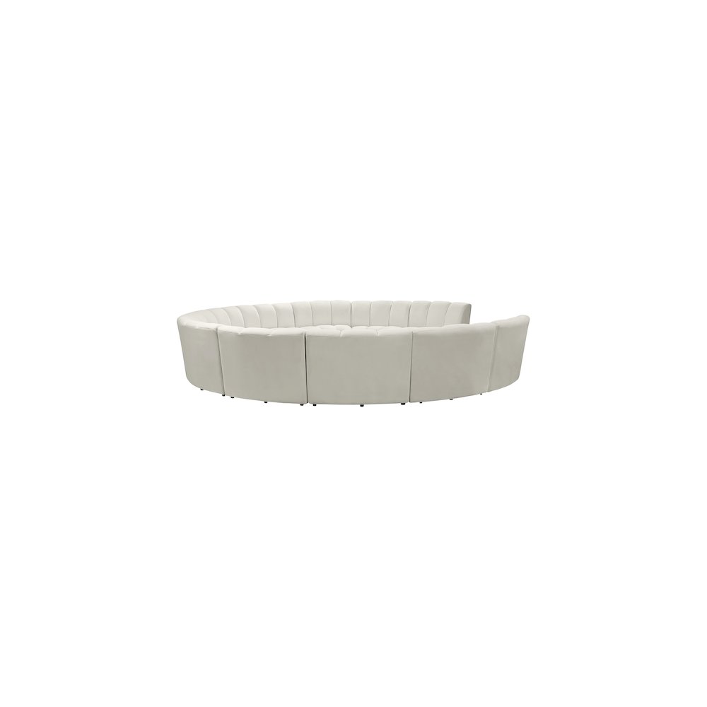 Infinity Cream Velvet 11pc. Modular Sectional
