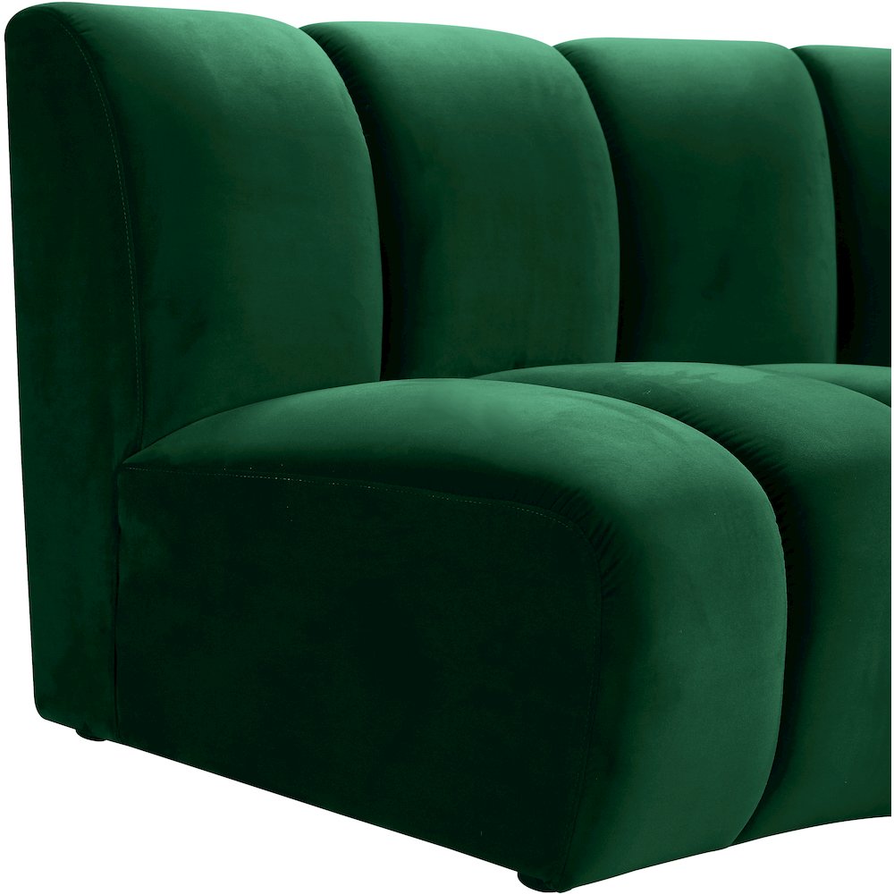 Infinity Green Velvet 11pc. Modular Sectional