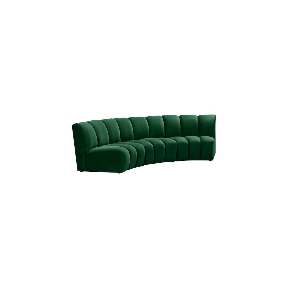 Infinity Green Velvet 3pc. Modular Sectional