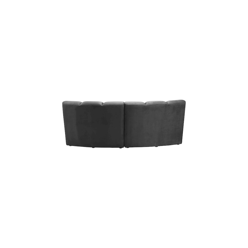 Infinity Grey Velvet 2pc. Modular Sectional