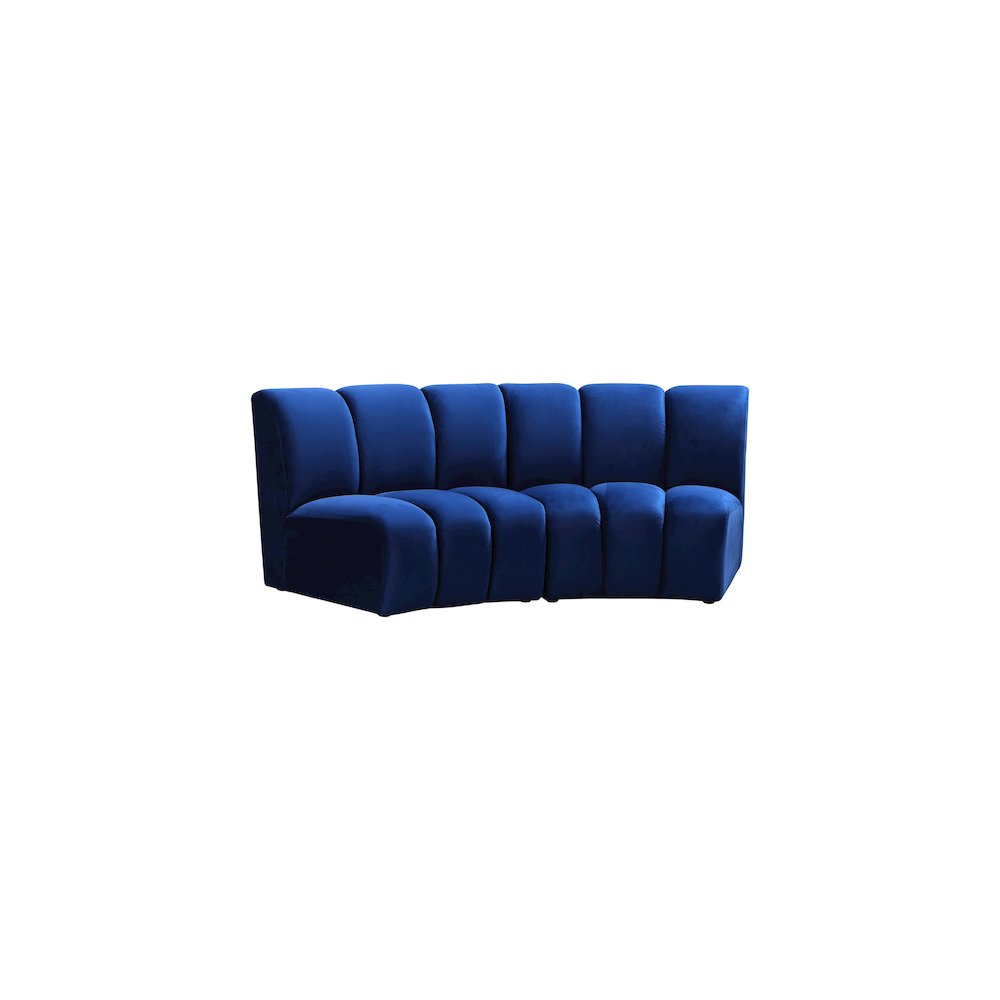 Infinity Navy Velvet 2pc. Modular Sectional