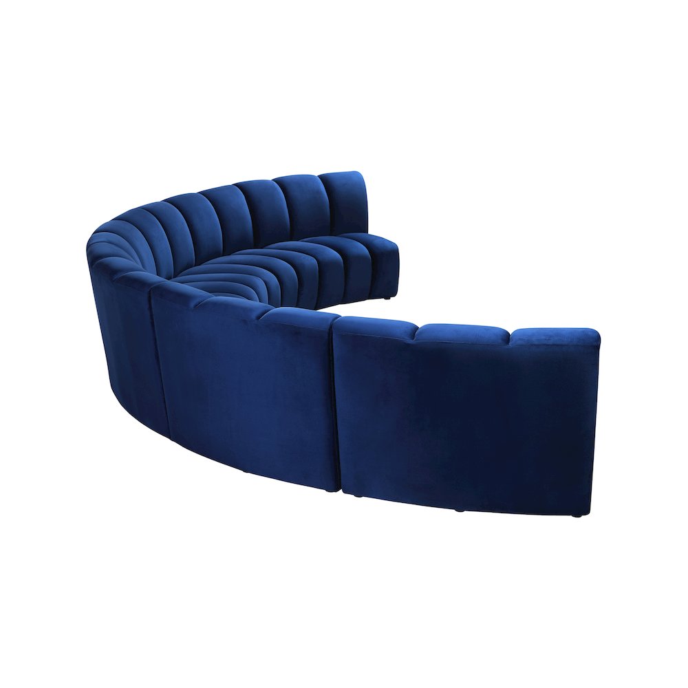 Infinity Navy Velvet 5pc. Modular Sectional