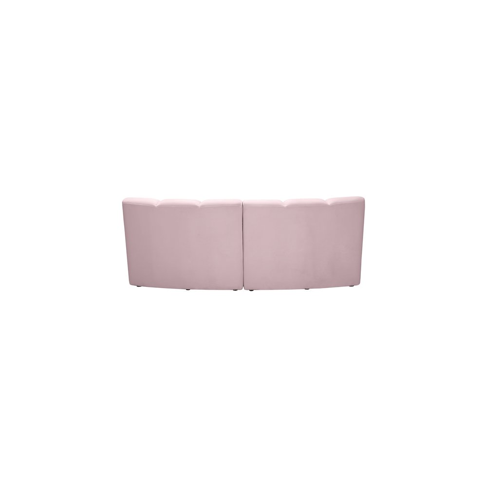 Infinity Pink Velvet 2pc. Modular Sectional